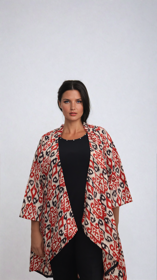 513-111  Crimson Mirage Kimono - Whitelotus "Su"