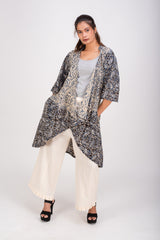 513-153 Whitelotus "Su" Women's coat Kimono