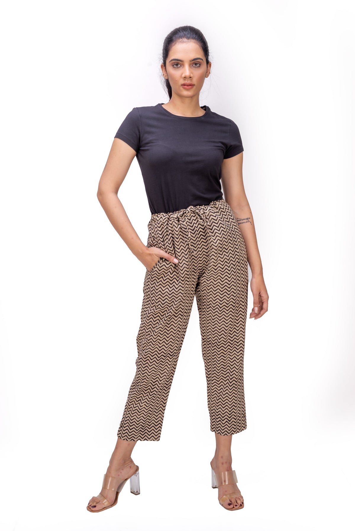 405-110 White Lotus Women's "Eva" Pencil Pants