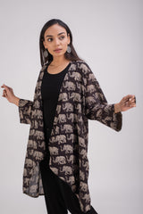 513-111 Whitelotus "Su" Women's coat Kimono