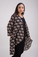 513-111 Whitelotus "Su" Women's coat Kimono