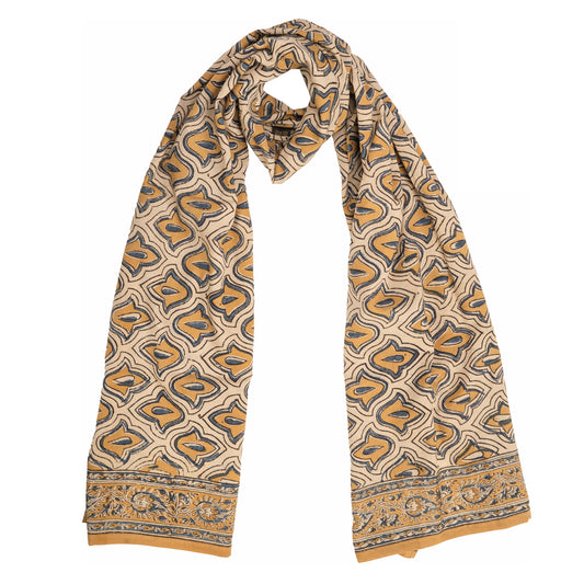 600-039 Women's Scarf - Hand Block Printed