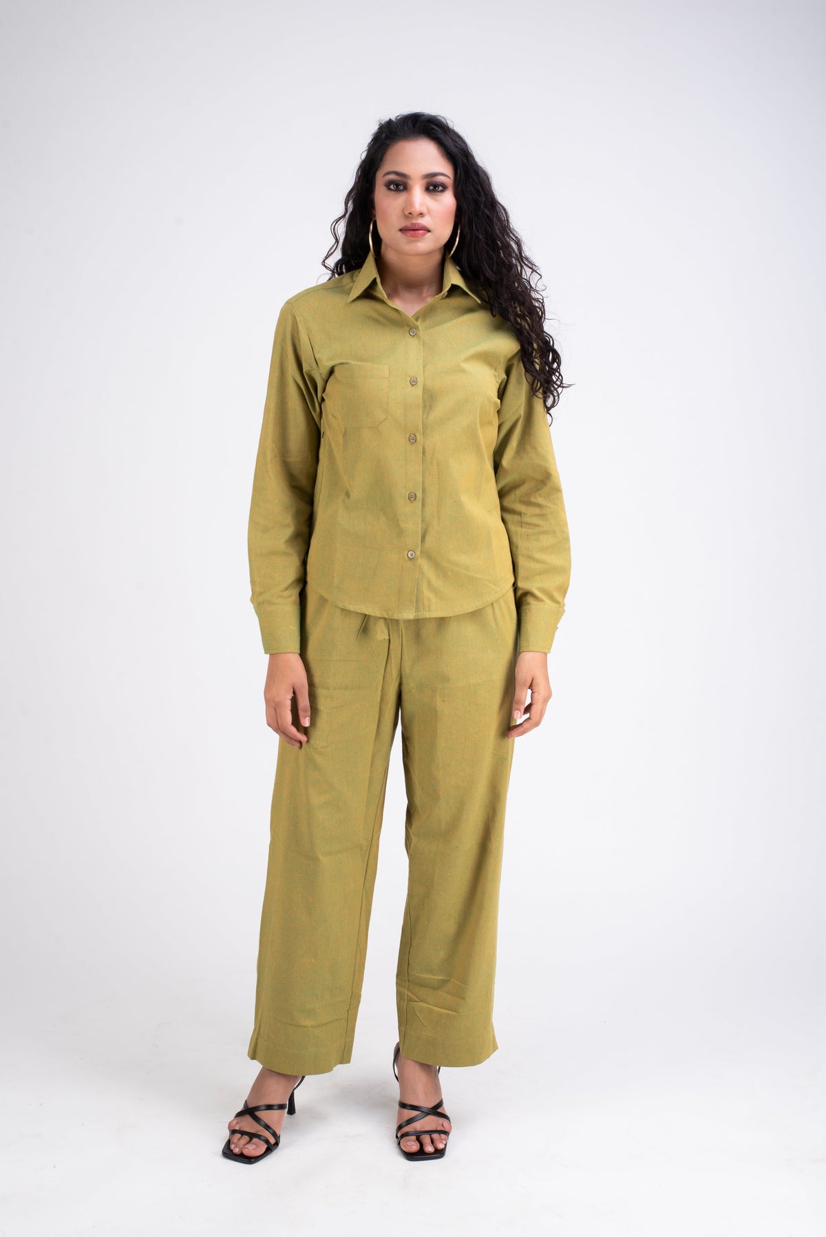 580- green Whitelotus Women's Pants"parrot co-ords"