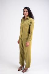 580- green Whitelotus Women's Pants"parrot co-ords"