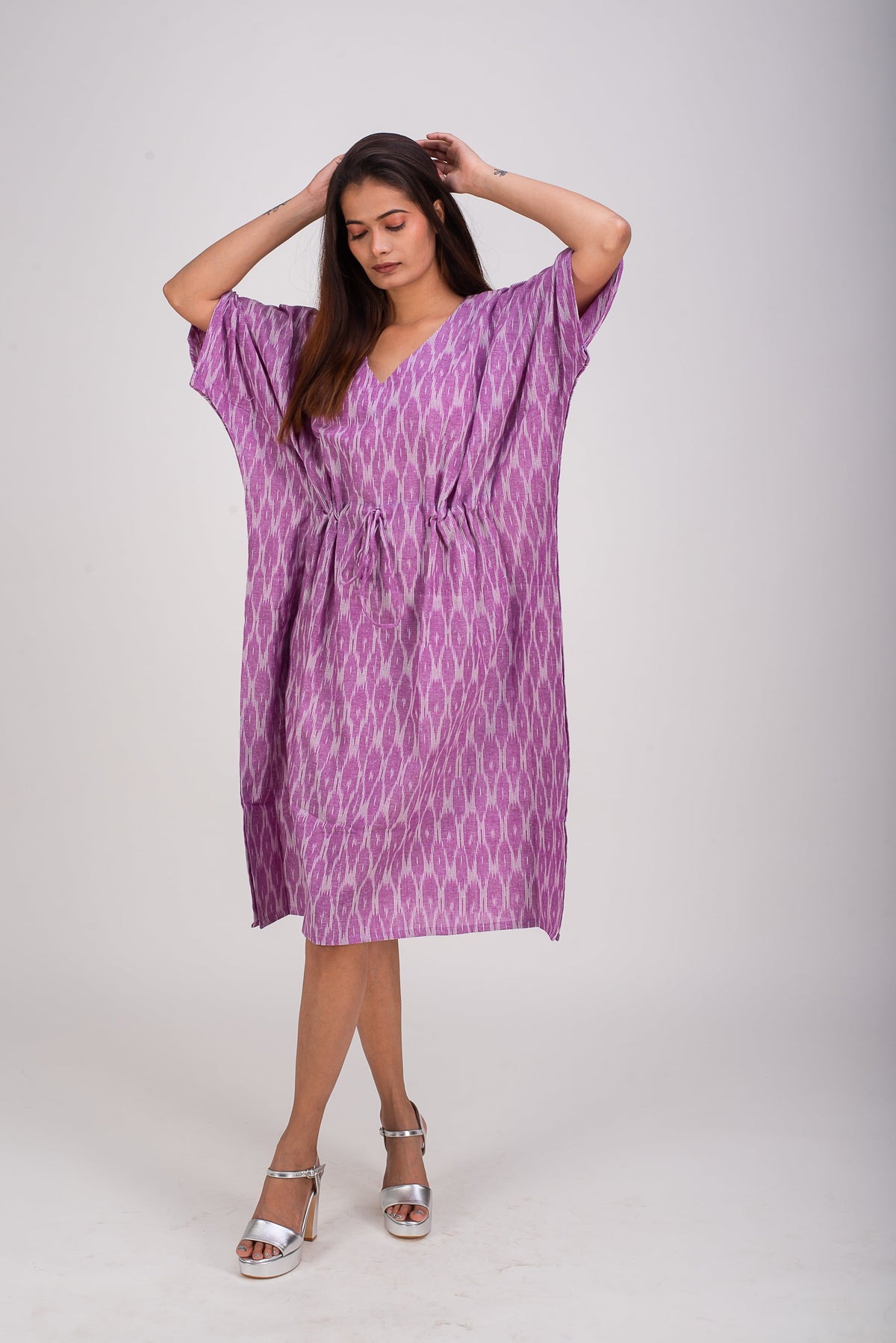 510-322 Whitelotus "Sony" Kaftan Knee Length Women's Dress