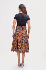 KK3005 Wrap Skirt - Big Flowers