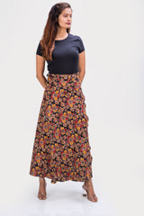 KK3005 Wrap Skirt - Big Flowers