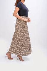 KK3002 "Wrap Skirt " -Daisy Black