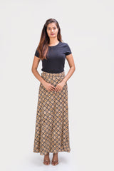 KK3012 Wrap Skirt - Circles Beige