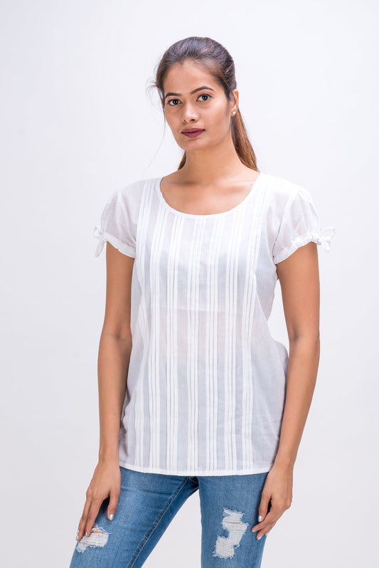 518-122 Whitelotus "Sally" Womens Pintex Top