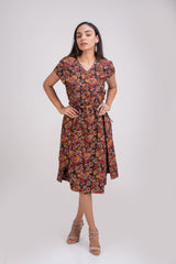 511-113 WhiteLotus "Wine" Women's wrap Dress