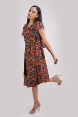 511-113 WhiteLotus "Wine" Women's wrap Dress