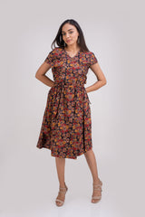 511-113 WhiteLotus "Wine" Women's wrap Dress