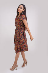 511-113 WhiteLotus "Wine" Women's wrap Dress