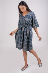 510-108  Whitelotus "Sony" kaftan knee length Women's Dress