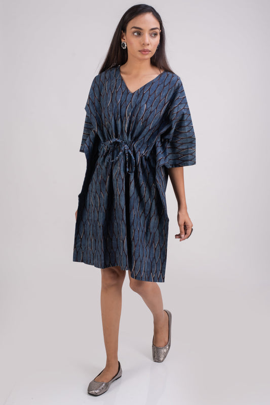 510-109  Whitelotus "Sony" kaftan knee length Women's Dress