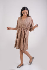 510-107  Whitelotus "Sony" kaftan knee length Women's Dress