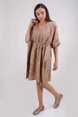 510-107  Whitelotus "Sony" kaftan knee length Women's Dress