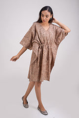 510-107  Whitelotus "Sony" kaftan knee length Women's Dress